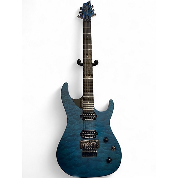 Used Washburn Parallaxe PXM Series Quilt Top Blue Solid Body Electric Guitar