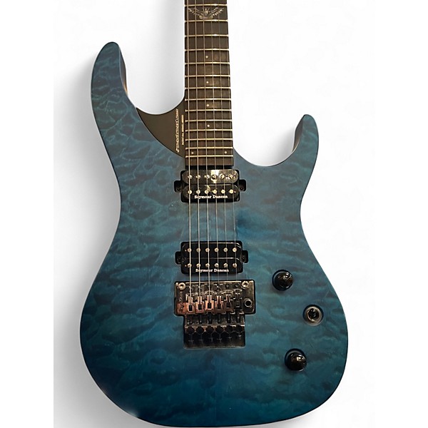 Used Washburn Parallaxe PXM Series Quilt Top Blue Solid Body Electric Guitar