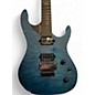 Used Washburn Parallaxe PXM Series Quilt Top Blue Solid Body Electric Guitar