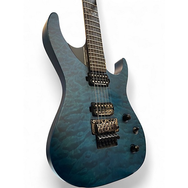 Used Washburn Parallaxe PXM Series Quilt Top Blue Solid Body Electric Guitar