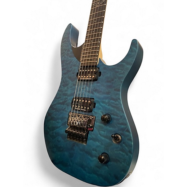 Used Washburn Parallaxe PXM Series Quilt Top Blue Solid Body Electric Guitar