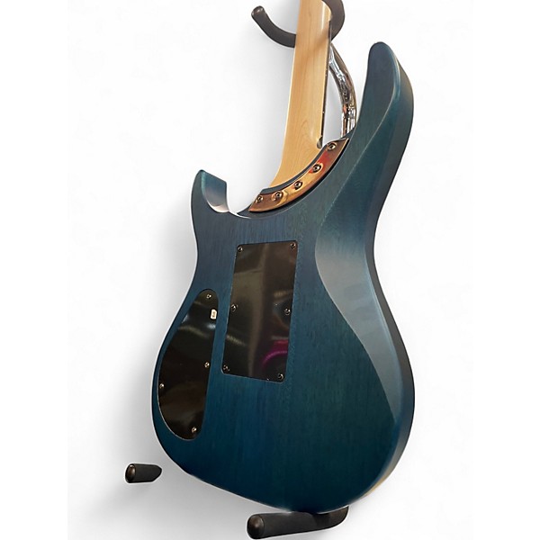 Used Washburn Parallaxe PXM Series Quilt Top Blue Solid Body Electric Guitar