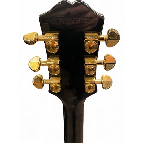 Used Epiphone Les Paul Custom Black and Gold Solid Body Electric Guitar