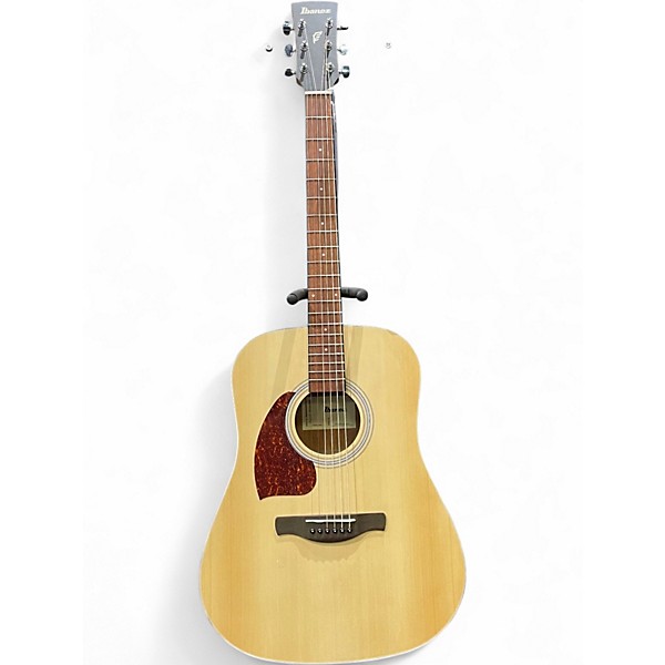 Used Ibanez pf50 left handed Natural Acoustic Guitar