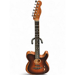 Used Fender American Acoustasonic Telecaster Sunburst Acoustic Electric Guitar