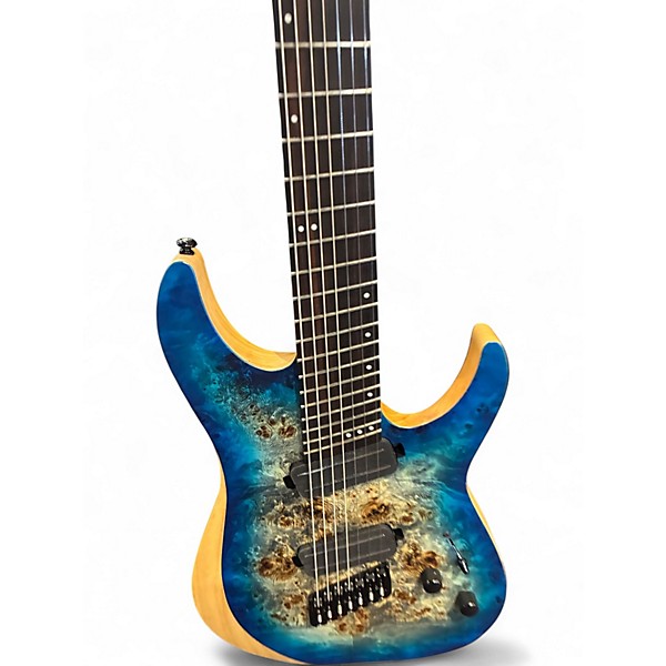 Used Schecter Guitar Research REAPER 7 BLUE BURST Solid Body Electric Guitar