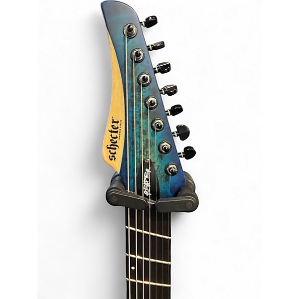 Used Schecter Guitar Research REAPER 7 BLUE BURST Solid Body Electric Guitar