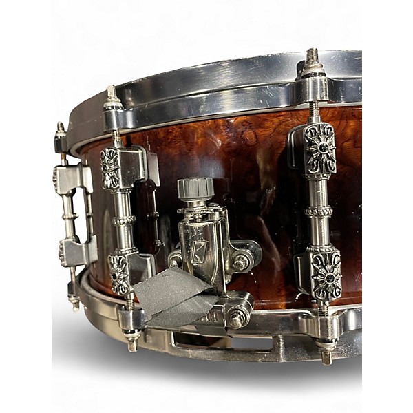 Used TAMA 6.5X14 Masai Warlord Snare Quilted Bubinga Burst Drum