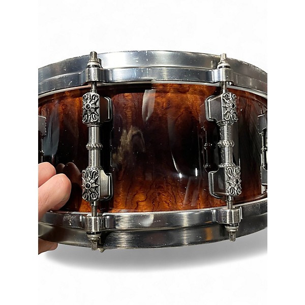 Used TAMA 6.5X14 Masai Warlord Snare Quilted Bubinga Burst Drum