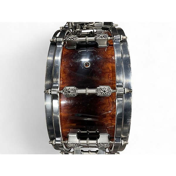 Used TAMA 6.5X14 Masai Warlord Snare Quilted Bubinga Burst Drum