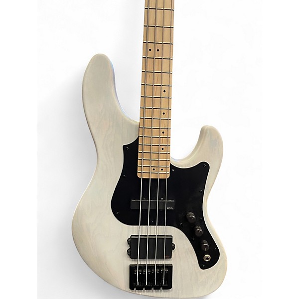 Used Fgn Mighty Jazz Dark Evolution Translucent White Electric Bass Guitar