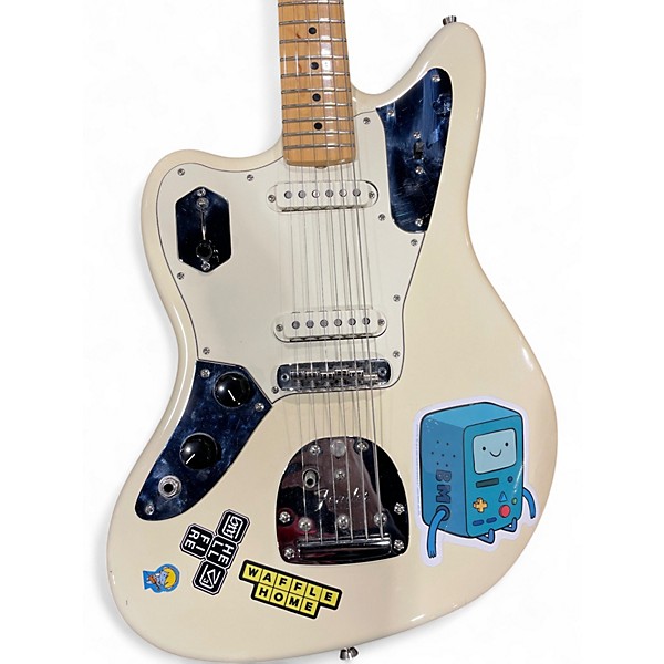 Used Fender Mod Shop Left Handed Jaguar Olympic White Solid Body Electric Guitar