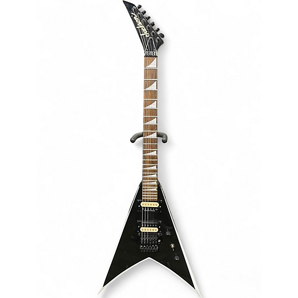 Used 1997 Jackson Professional King V Black and White Solid Body Electric Guitar