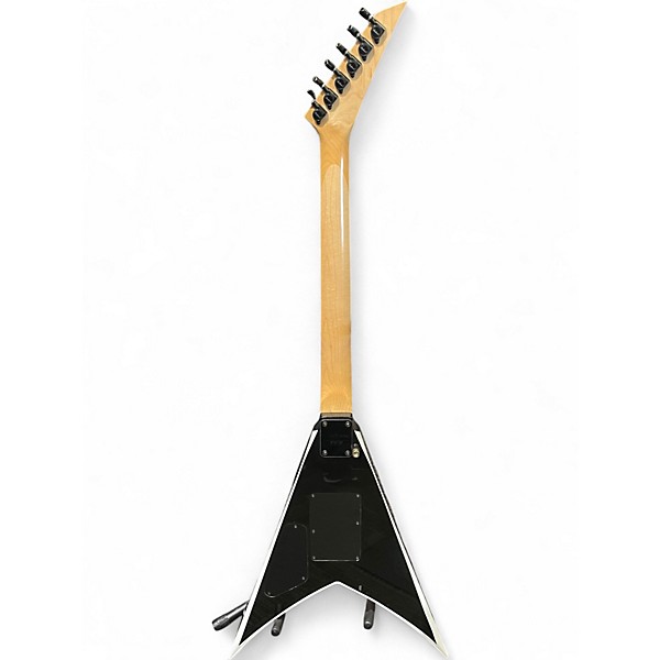 Used 1997 Jackson Professional King V Black and White Solid Body Electric Guitar
