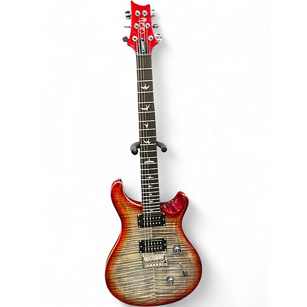 Used PRS SE Custom 24 Charcoal CHERRY BURST Solid Body Electric Guitar