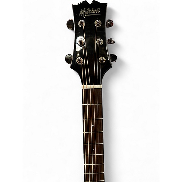 Used Mitchell MX-430QAB Midnight Black Edge Burst Acoustic Electric Guitar