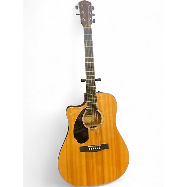 Used Fender classic design 60 Natural Acoustic Electric Guitar