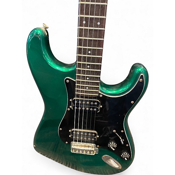 Used Squier Contemporary Series Stratocaster Green Solid Body Electric Guitar