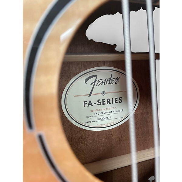 Used 2026 Fender FA235E Natural Acoustic Electric Guitar