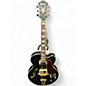 Used 2022 Ibanez AF75G Satin Black Hollow Body Electric Guitar thumbnail