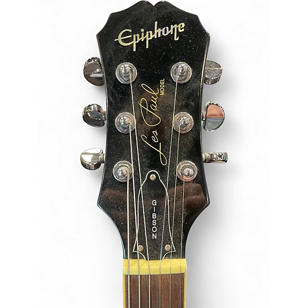 Used 2003 Epiphone LES PAUL Amber Solid Body Electric Guitar