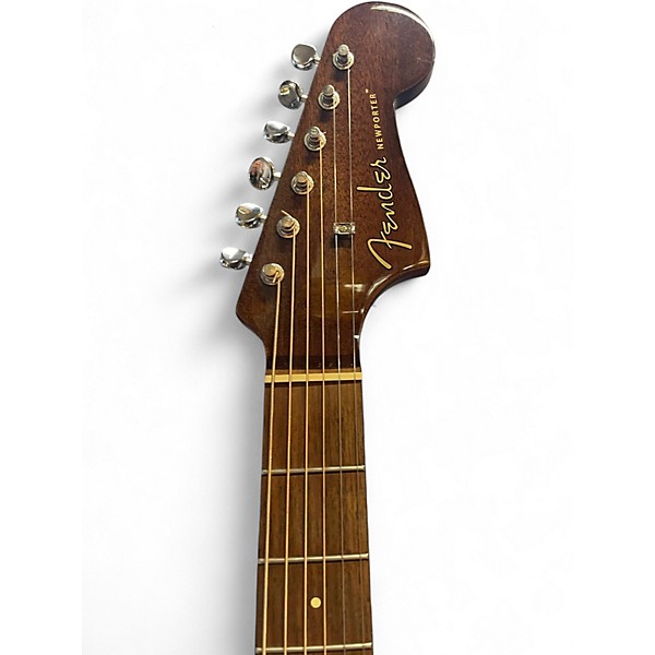 Used Fender Newporter Player Natural Acoustic Electric Guitar