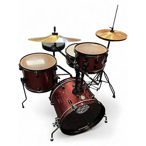 Used Ludwig 4 Piece Questlove Pocket Kit Red Sparkle Drum Kit