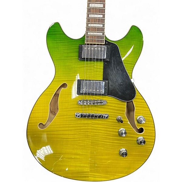 Used Ibanez AS73FM-GVG 5B-01 Trans Green Hollow Body Electric Guitar