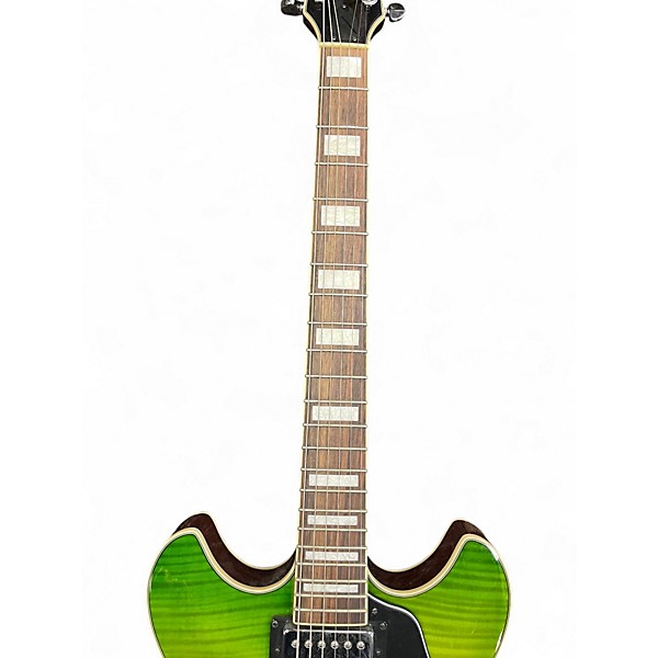 Used Ibanez AS73FM-GVG 5B-01 Trans Green Hollow Body Electric Guitar