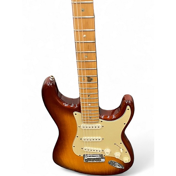 Used Fender American Deluxe Stratocaster 2 Tone Sunburst Solid Body Electric Guitar