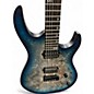 Used Kiesel Aries 6 Bevel Delete Sapphire Blue Cali Burst with Black Burst Edges Solid Body Electric Guitar