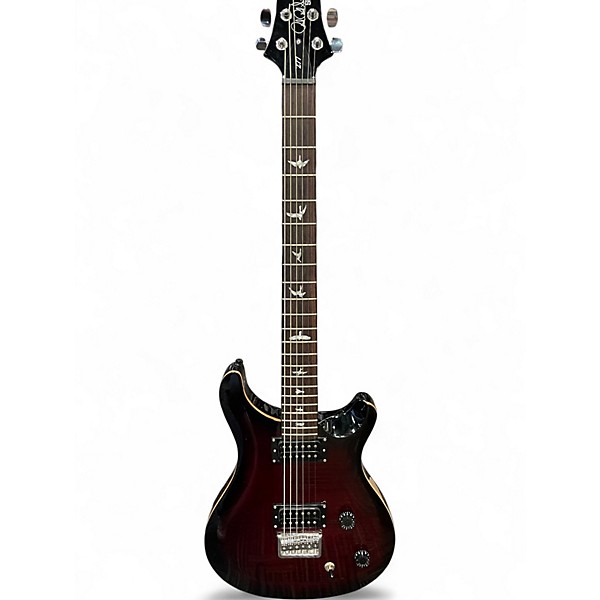 Used PRS SE 277 BLACK AND RED BURST Solid Body Electric Guitar