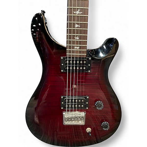 Used PRS SE 277 BLACK AND RED BURST Solid Body Electric Guitar