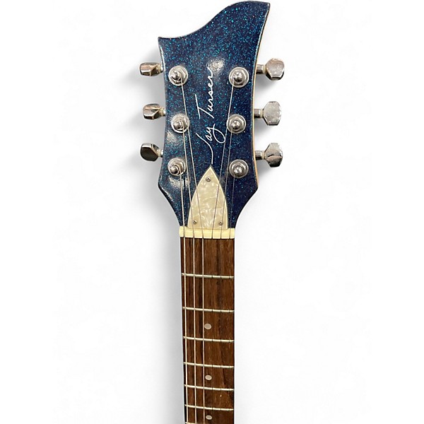 Used Jay Turser 3 PICKUP ELECTRIC Ice Blue Metallic Solid Body Electric Guitar