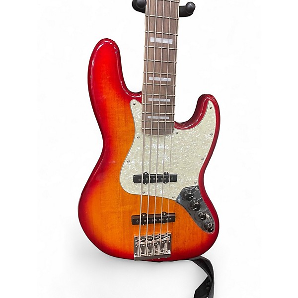 Used Squier JAZZ BASS 2 Tone Sunburst Electric Bass Guitar
