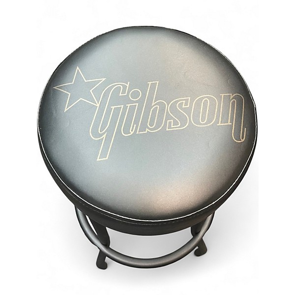 Used Gibson Premium Playing Stool, Star Logo, Tall (30)" Drum Throne