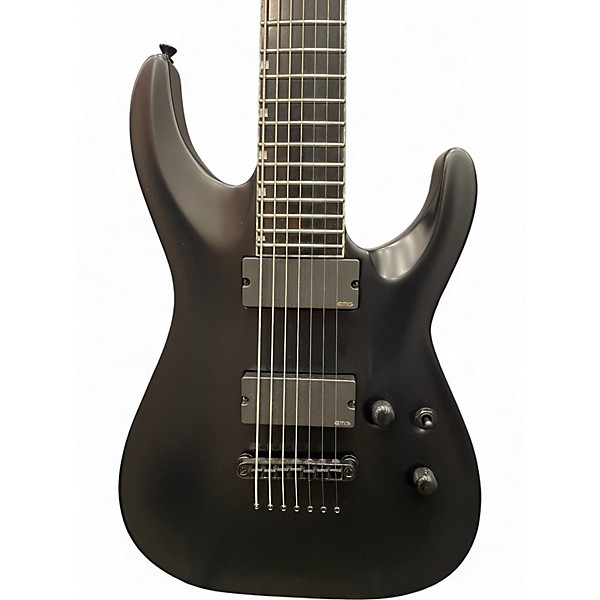 Used ESP E-II Horizon 7-String Baritone Satin Black Solid Body Electric Guitar