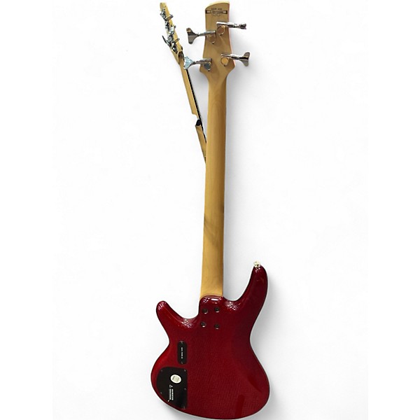 Used Ibanez GSR200 Trans Red Electric Bass Guitar