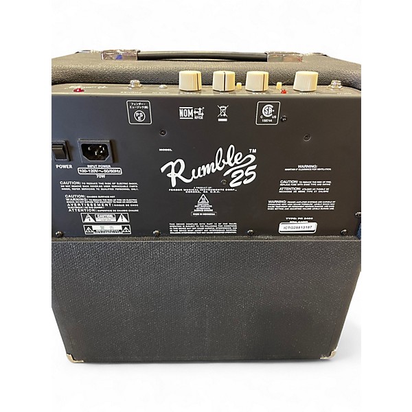Used Fender Rumble 25 25W 1x10 Bass Combo Amp