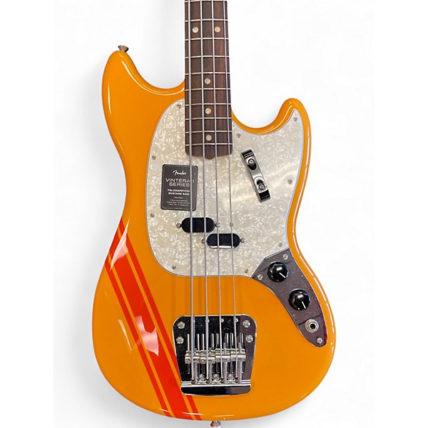Used Fender Fender Vintera II '70s Competition Mustang Bass Competition Orange Electric Bass Guitar