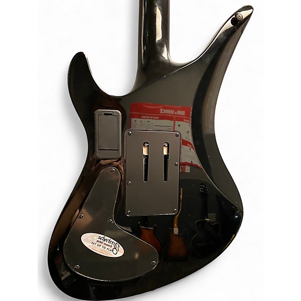 Used Schecter Guitar Research Synyster Gates Signature Custom S Black and Silver Solid Body Electric Guitar