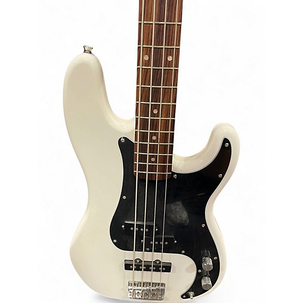 Used Squier pj bass white Electric Bass Guitar