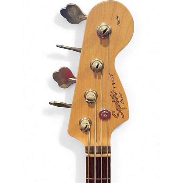Used Squier pj bass white Electric Bass Guitar
