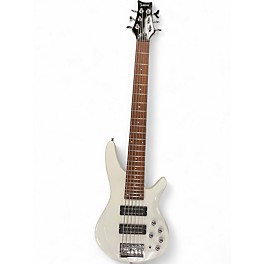 Used Glarry GIB White Electric Bass Guitar