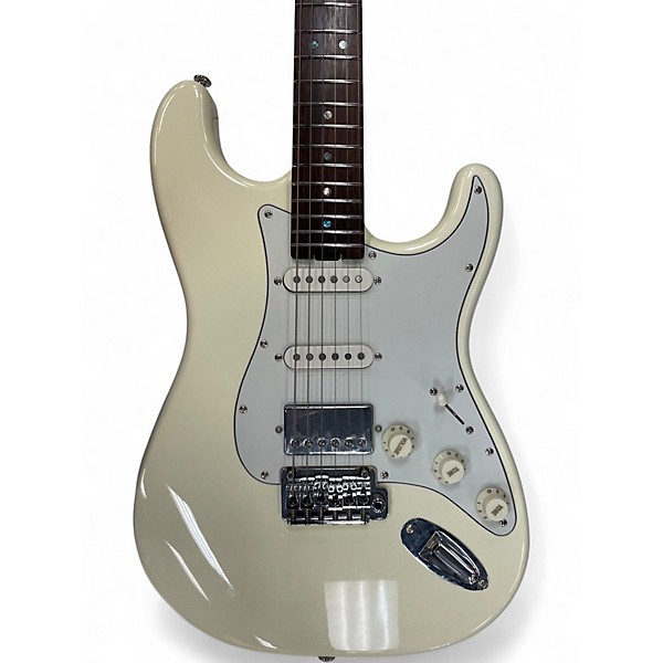 Used Firefly CLASSIC SERIES STRAT STYLE White Solid Body Electric Guitar