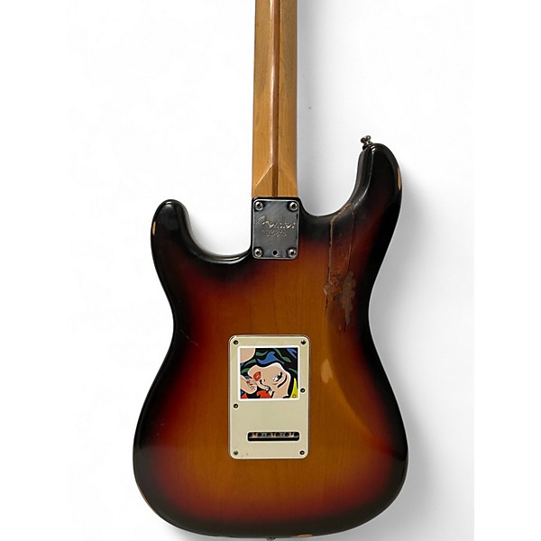 Used 2000s Fender American Deluxe Stratocaster 2 Color Sunburst Solid Body Electric Guitar