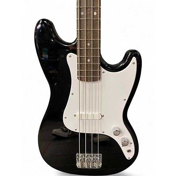 Used Squier Bronco Black Electric Bass Guitar