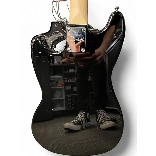 Used Squier Bronco Black Electric Bass Guitar