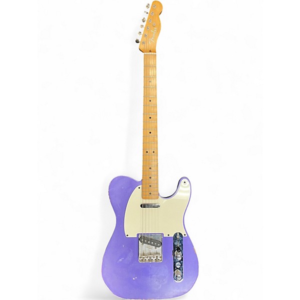 Used Fender Road Worn 1950S Telecaster Purple Solid Body Electric Guitar