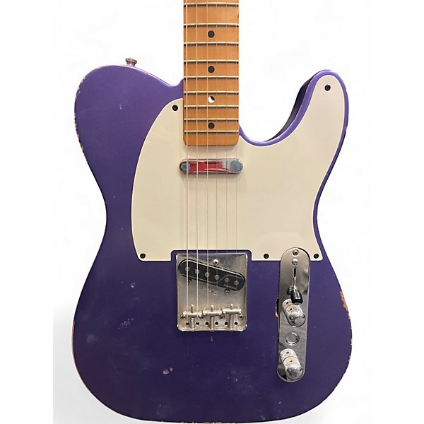 Used Fender Road Worn 1950S Telecaster Purple Solid Body Electric Guitar
